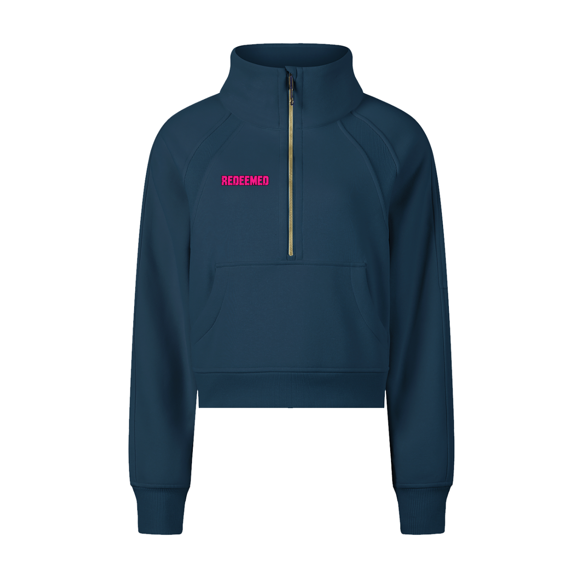 Cropped Half-Zip Sweatshirt