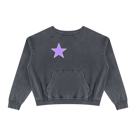 Unisex Raw Edge Crewneck Sweatshirt