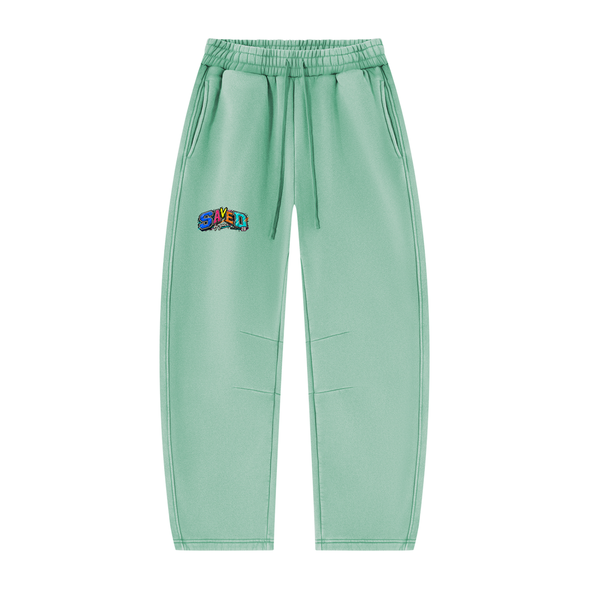 Unisex Vintage Wash Barrel Leg Fleece Sweatpants