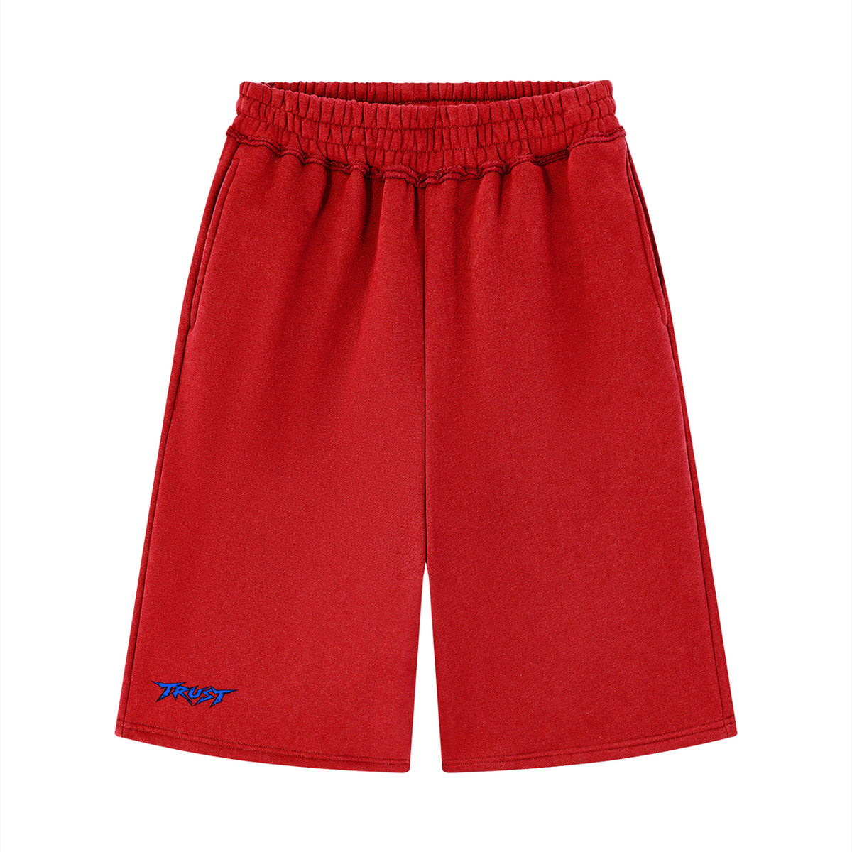 Unisex Raw Edge Fleece Shorts