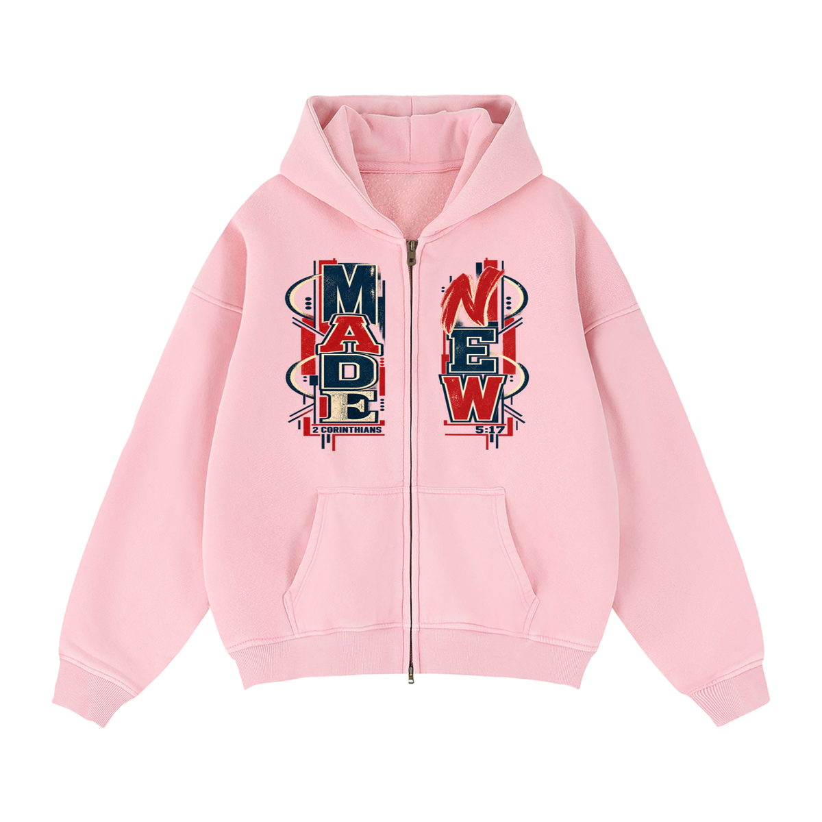 Zip-Through Boxy Fleece Hoodie