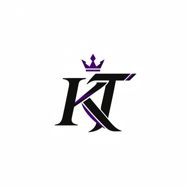 Kingdom Threads KT Logo - Solid White Background